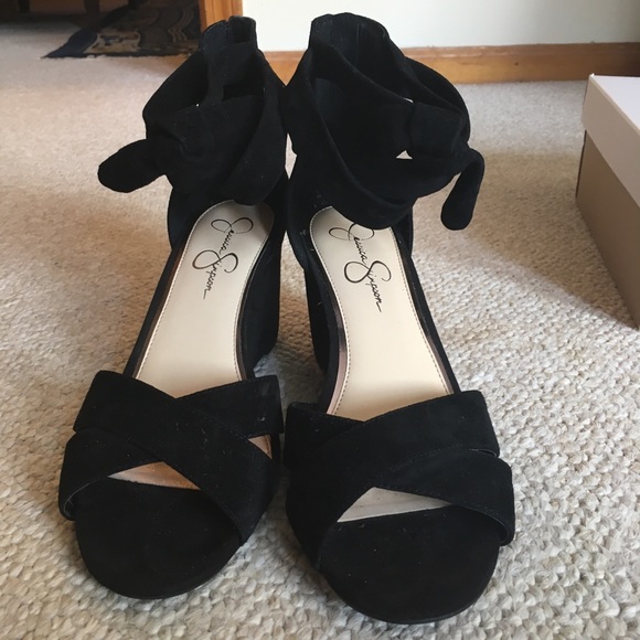 Jessica Simpson Camile high heel black suede sz10 - Picture 2 of 7